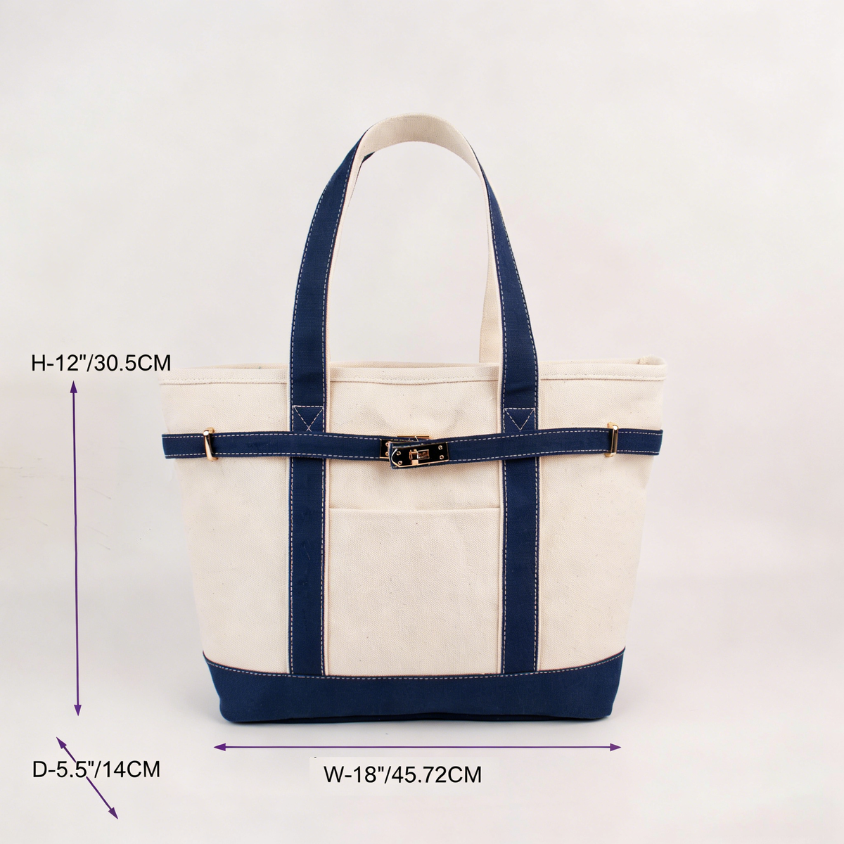 Navy Self finishing tote -PREORDER