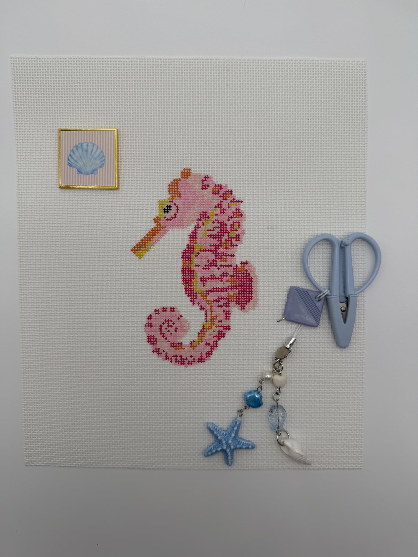 Preppy Seahorse Canvas