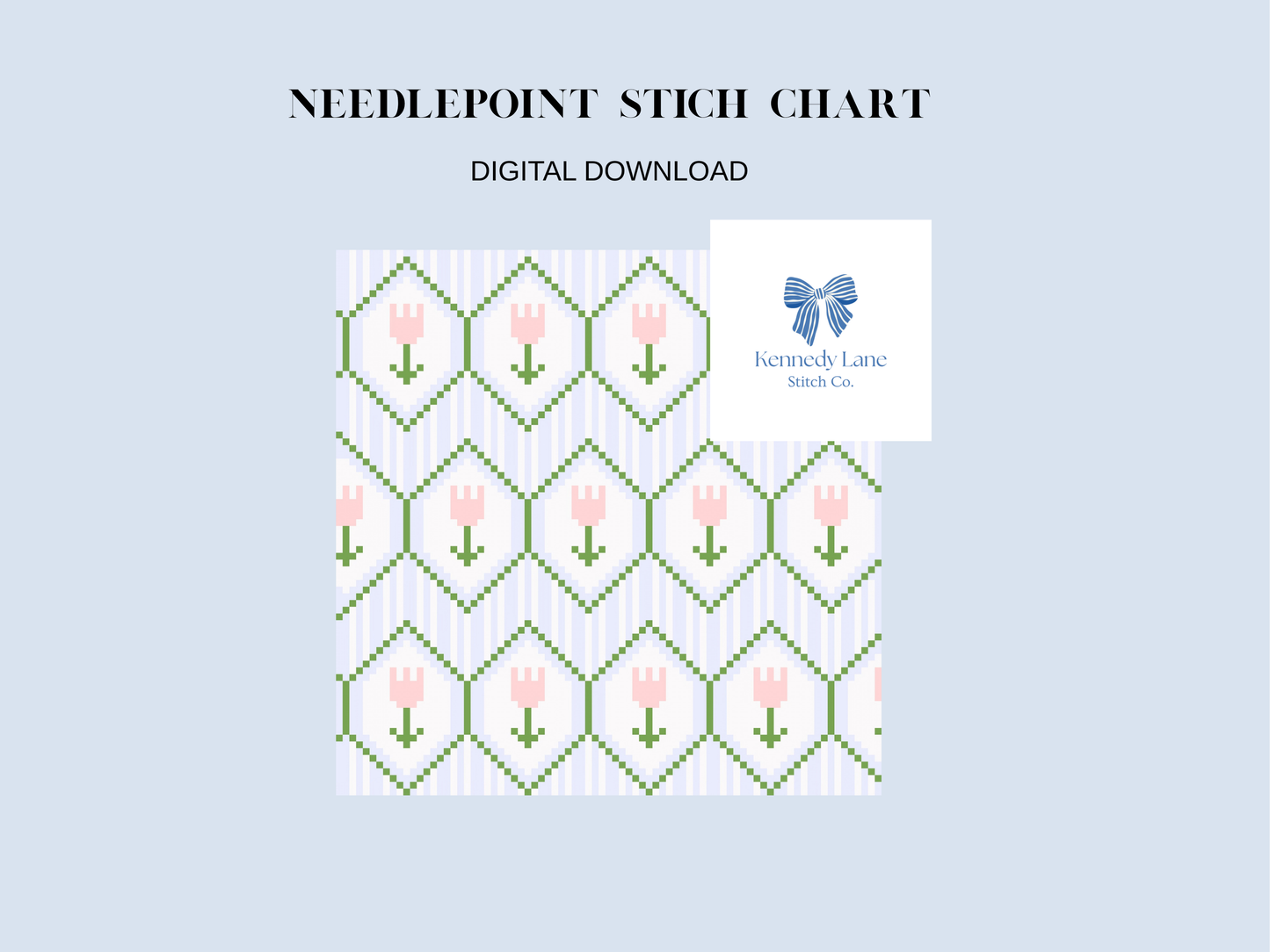 Tulip Garden Needlepoint Chart