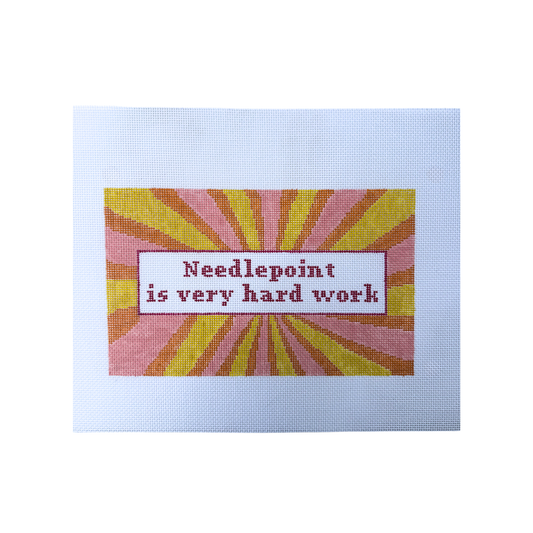 Needlepoint is very hard work
