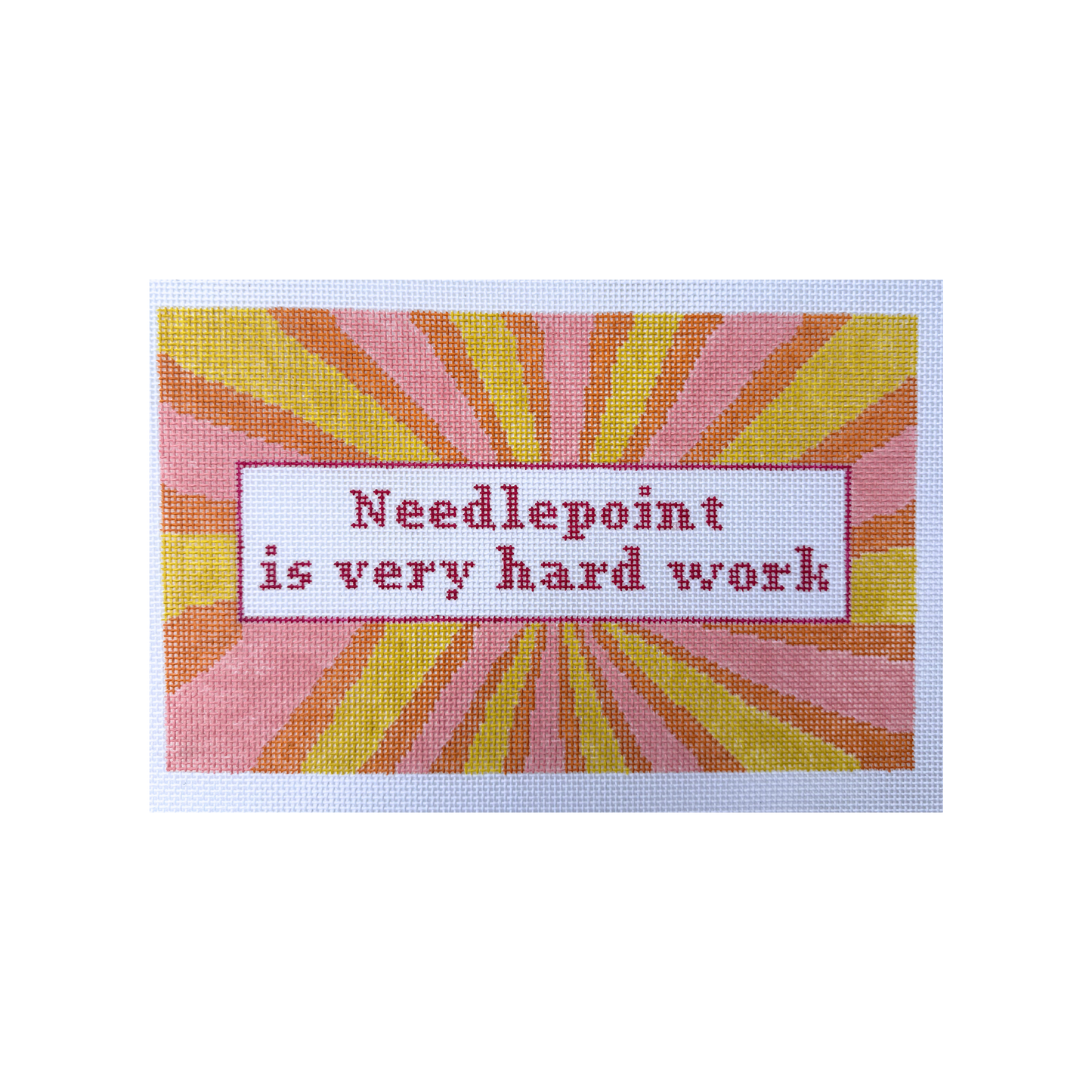 Needlepoint is very hard work