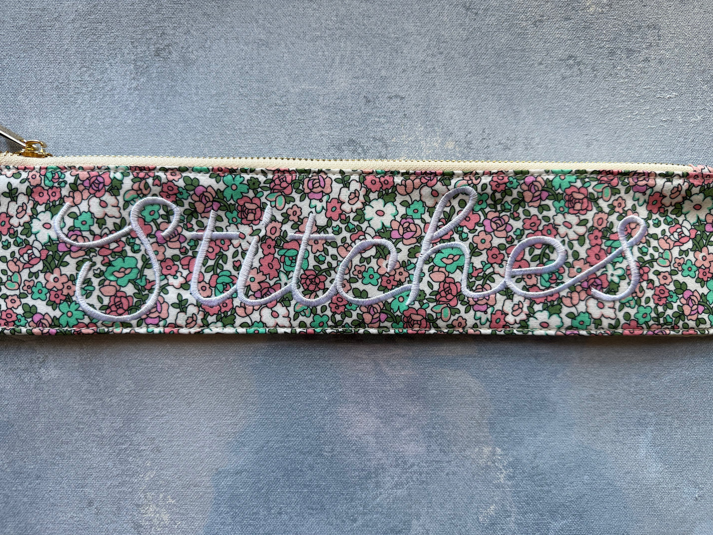 Floral Stitch Project Pouch